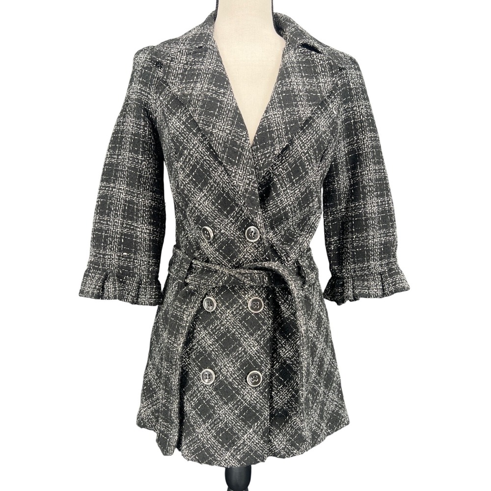 Heart Soul Women's Tweed Jacket Medium‎ Office Coquette Whimsigoth Preppy Y2K
